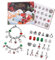 Mädchen Adventskalender 2022, Countdown-Kalender 24 Tage Überraschungs-Weihnachtsgeschenkset, 22 DIY-Charm-Perlen und 2 Armbänder für Kinder