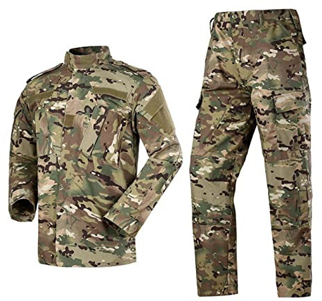 JHOOLE Tuta Mimetica Maschile Tuta Mimetica Militare da addestramento Militare for Esterni (Color : Camouflage, Size : XX-Large)