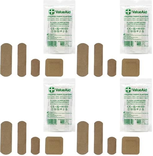 Value Aid Assorted Fabric Plasters - Pack of 80