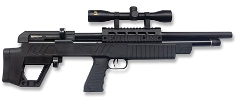 COMMODORE .25 PCP 3500 PSI AIR RIFLE COMBO,W/4 X 32