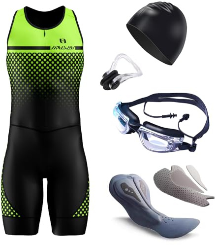 Men's MTB Triathlon Tri Suit Padded Sleeveless Suit Quick-Drying Cycling Skinsuit,Competition professional Padded,Triathlon Wetsuit,Men's Elite Trisuit Cycling Skinsuit