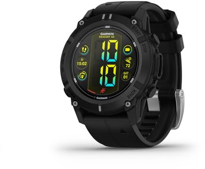 Garmin Descent G2 45mm - Smarter Tauchcomputer mit 1,2 AMOLED Farbdisplay, bis zu 10 Tage Akkulaufzeit, versch. Tauchmodi, Tauchbereitschaft, Multi-GNSS, 100+ Sport-Apps, Benachrichtigungen
