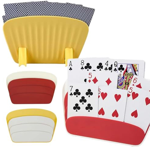 Juguta 2 Piezas Soporte para Naipes, Sujeta Cartas Soporte, Porta Naipes, Porta Naipes para Niños, Soporte para Juego de Cartas, Soporte Cartas Juego de Mesa, Soporte Triangular para Tarjetas