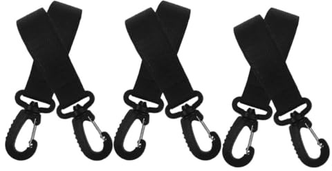 YARNOW 6 Ganci Girevoli per Passeggini in Poliestere Clip per Borse da Pannolini, Gancio Leggero e Compatto per Mamma, Accessorio Versatile per Appendere Borse e Chiavi Durante Viaggi