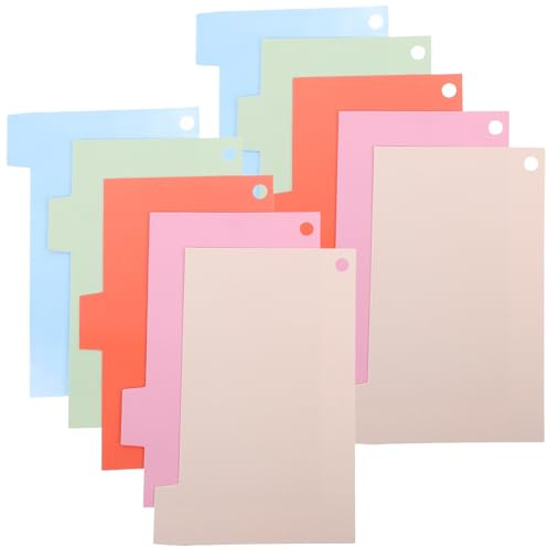 GLEAVI 15 Feuilles Séparateurs pour Page, Guides de Fiches en Papier Couché, 3 Pouces, 5 Cartes par Lot, Onglets de Classification pour Journaux et Agendas, pour Étudiants