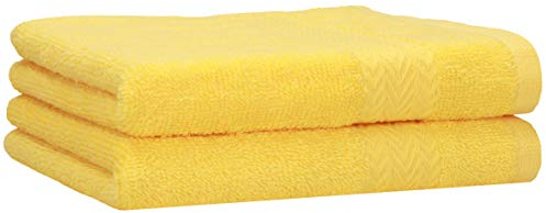 Betz 2-TLG. Handtuch-Set Premium 100% Baumwolle 2 Handtücher 50x100 cm Farbe gelb