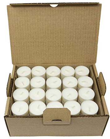 Compostable Cup Tea Lights Industrial Composting Vegetable Wax Rapeseed Wax Tealights 6 Hours Burning Time Pack of 80 Candles Unscented Plastic Free