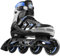 Hikole verstellbare Inline-Skates für Erwachsene und Jugendliche, sichere Outdoor-Rollschuhe für Damen Herren Mädchen Jungen (Blau Schwarz, L(37-40)) Ama005823_bl_l_eu@