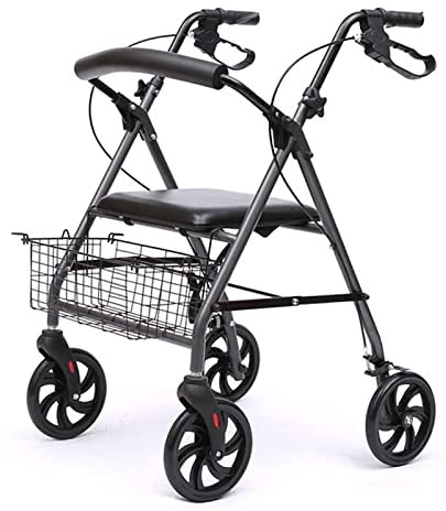 ZZBB Deambulatore con Freno - Rollator da Esterni e da Interni per Anziani - Deambulatore Rollator Comodo e Leggero