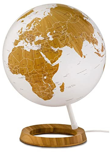 Atmosphère Mappamondo Luminoso Ø 25 cm - bambù