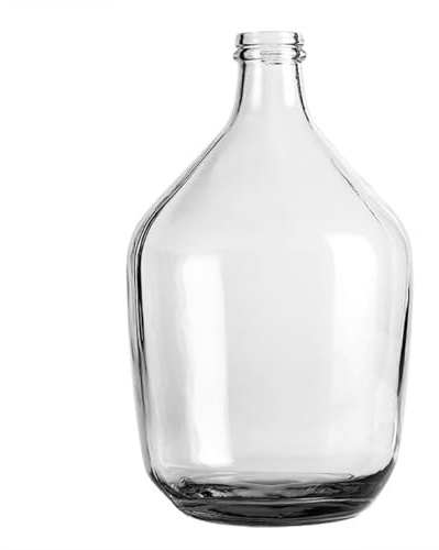 Bafnsiji Grande Vaso di Vetro Trasparente, Vaso di Bottiglia di Vetro Trasparente, Grande Vaso da Pavimento Decor, Vaso di Vetro Rotondo con Collo Stretto, Vaso di Piante a Gambo Lungo,38cm