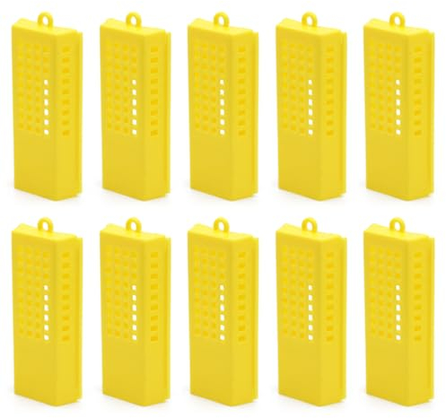 UENXRXE 10 Stücke Bienenstock Bee Königin Käfige Kunststoff Bienenkönigin Käfige Königin Bienen Käfige Bienenkäfig Von um Die Bienenkönigin Besser für Die Fortpflanzung zu Nutzen