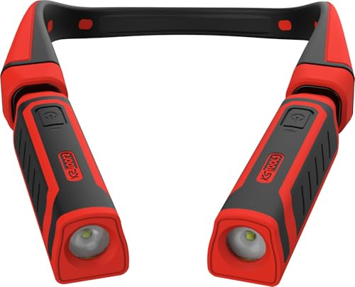 KS Tools 150.4630 eQi UltimateBEAM 2-i-1 nacklampa med två avtagbara arbetslampor 180 lumen vardera