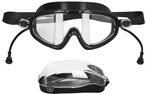 Occhialini da Nuoto Maschera da Snorkeling per Adulti, Vetro Temperato con Vista Panoramica Tecnologia Anti-Perdite e Anti-Appannamento, Cinturino in Maglia Morbida Regolabile
