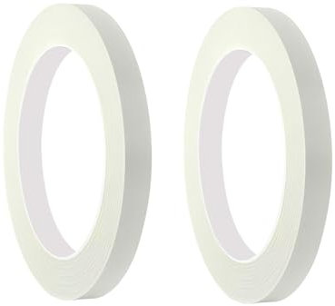 Qrity 2 Ruban de Masquage à Usage Général 10mm x 50m, pour la Protection des Surfaces Lors de Travaux de Décoration/Peinture, Blanc