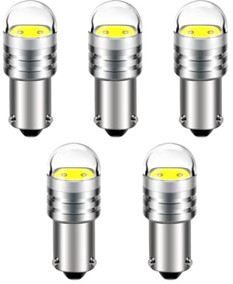 SOFOC BAX9S H6W 12V 2W Bombilla LED Blanco 6000K Luz de marcha atrás Luz de matrícula Luz lateral Luz indicadora Luz trasera 5 Unidades