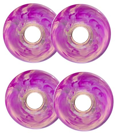 JCXYL EV Lot de 4 Roues de Roller en Ligne 83A, 72 mm, 76 mm, 80 mm, en polyuréthane Durable, pour Patinage à roulettes en intérieur et en extérieur,Violet,72mm