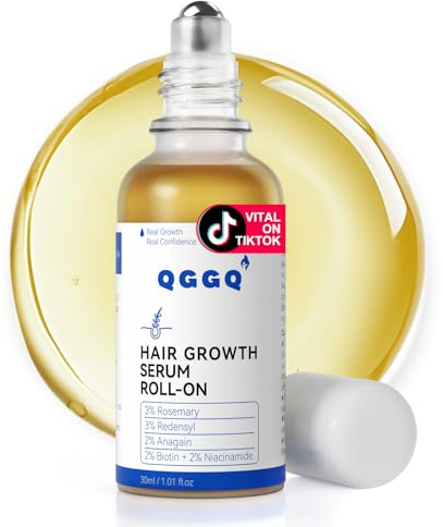 Hair Growth Serum Roll-On 30ml | Patented Blend with 3% Rosemary, 3% Redensyl, 2% AnaGain, Biotin & Niacinamide | No-Rinse, Fast-Absorbing | For Thinning Hair & All Hair Types (1.01 Fl Oz (Pack of 1))