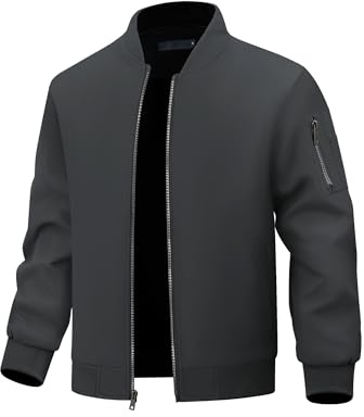 Autsel Chaqueta de Hombre Chaquetas de Béisbol Cortavientos Ligeras | Informal, Ropa Deportiva, al Aire Libre, Primavera, Otoño, Casual, Lightweight, Windbreaker, Clothing
