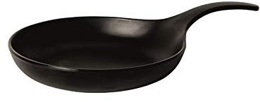 TABLE TOP PORCELLANE sas Vassoio per Servire Padella melamina Nera con Manico 24,5 cm