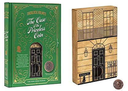 Professor PUZZLE SH3945 Sherlock Holmes The Case of The Priceless Coin Wooden Puzzle Box