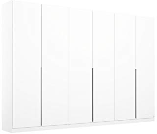 Rauch Möbel Alabama Schrank Kleiderschrank Drehtürenschrank Weiß 6-türig inklusive Zubehörpaket Classic 3 Kleiderstangen, 6 Einlegeböden BxHxT 271x210x54 cm