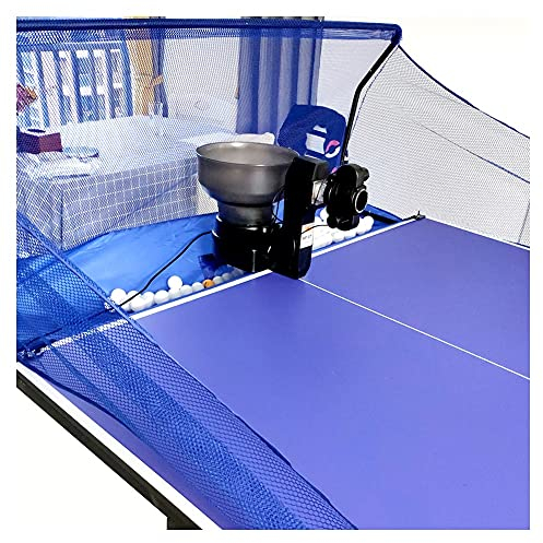 Tischtennis-Set-Netz, Ballmaschine blockiert das Netz, sammelt und recycelt das Netz, tragbares Sparring mit dem Ballempfänger, zur Unterhaltung (Farbe: Blau)