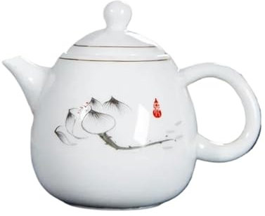 ZYLHGIKBAD Tetera de Arcilla Yixing, Tetera de Porcelana Blanca esmaltada de Color Samovar, Tetera y Juego de Tazas, Tetera para Preparar té, Juego de té de Viaje y servidores de café (A) (B)