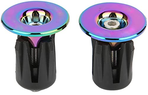 Haosie 1 Paire Embout de Guidon de Vélo, 7/8 22mm Bouchon de Guidon Vélo, Bouchons d'Extrémité de Guidon de Vélo, Accessoires de vélo colorés, pour vélo de Route et VTT
