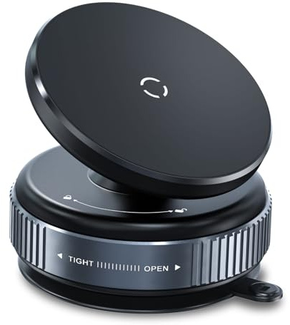Beeasy Support Téléphone Voiture Magnétique pour MagSafe,Ventouse Support Voiture Aimants pour iPhone 16 15 14 13 12 Pro Max Plus 16E,sur Miroir/Verre/Gym,Noir