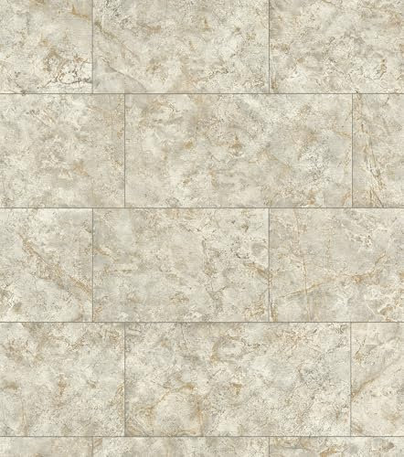 Rasch Tesa Luxora 371420 Papier peint autocollant effet pierre naturelle Gris/doré