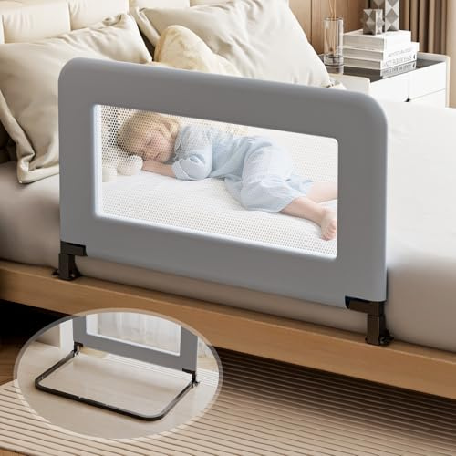 strentiki Toddler Bed Guard Rail for Baby - Sturdy Metal Safety Rail for Twin, Crib, Queen, Bunk, Full Side Beds - Kids Guardrail Protector