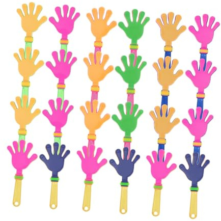 Mobestech 25 Pièces Claquettes en Plastique pour Fête Jouets de Fête Créatifs sans Bords Pointus, Accessoires pour Garçon et Filles Lors de Soirées Scolaires et Réveillons