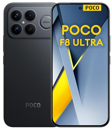 XIAOMI POCO F8 Ultra 5G Smartphone 16GB+512GB, Snapdragon® 8 Elite Gen 5, 6.9 120Hz Ultra-clear Amoled Display, 6500mAH Battery, 50MP Light Fusion 950, Black (2 Years Warranty+No In-box Charger)