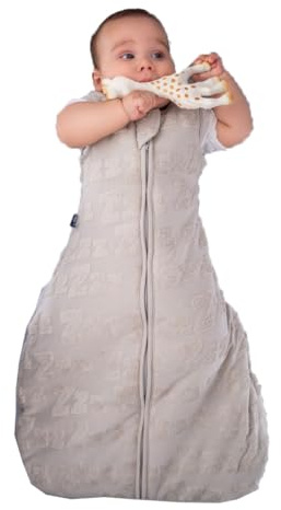 BlissSac Sovpåse 2.5 TOG – Ekologisk bomull, babysovsäck för 0–36 månader, säker och bekväm sömn, miljövänlig (Tufted Light Grey, 0-6 månader)