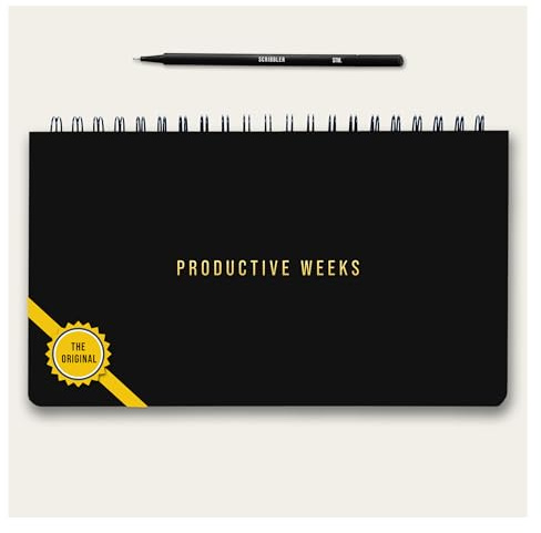 Undated Weekly Planner 2026 | Daily Agenda To Do List Notepad Day Planner Notebook | Monthly School Task, Work Schedule Planners | Yearly Horizontal Calendar Spiral Desk Organizer | Habit Tracker V2