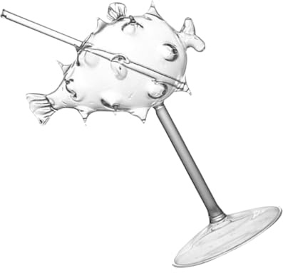 DOITOOL Copa Cóctel de Vidrio con Forma de Diseño Creativo y Transparente Copa para Vino y Bebidas para Bares y Celebraciones