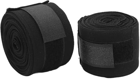 BTOSEP Sportiga boxbandage av bomull, snabbtorkande, halvlastbord, 5 m, för kickboxning, Muay Thai, 2 stycken