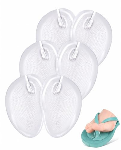 YIPFEN Protectores Dedos Sandalias, 3 Pares Silicona Transparente Antifrición para Prevenir Ampollas y Aliviar el Dolor al Caminar con Chanclas y Tuellas