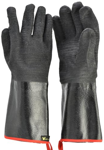 G & F Products Guantes de Cocina 8119-13 Pulgadas, Seguros para Alimentos, sin BPA, Impermeables, a Prueba de Aceite, Resistentes al Calor, para Barbacoa, ahumador, Parrilla y Material de Neopreno