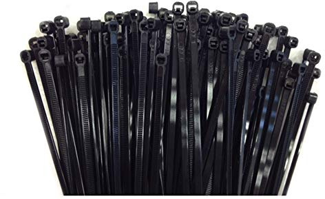 100 Kabelbinder alle Größen in schwarz weiss bunt Industriequalität (100x2,5, Schwarz (UV-stabilisiert))