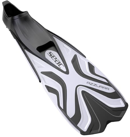 SEAC Azzurra, Schnorchelflossen für Erwachsene und Kinder, geschlossenes Fußteil aus weichem Gummi