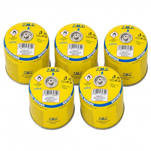Z.M.C 5 x gaspatron 500 g 990 ml butan propan skruvventil EN417 camping