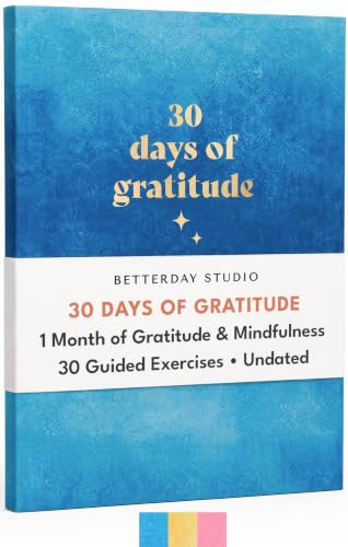 30 dagars tacksamhet & positiv psykisk hälsa, tacksamhetsdagbok för kvinnor, tacksamhetsdagbok, positiv anteckningsbok, mindfuletsdagbok, gåvor för psykisk hälsa (blå)