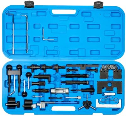 GEARMONSTER Set di attrezzi per cinghia dentata, strumento di regolazione dell'albero a camme del motore, strumento di bloccaggio della catena dentata, strumento di cambio della cinghia dentata, per