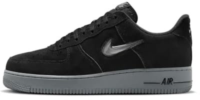 NIKE Air Force 1 Jewel Men's Trainers Sneakers HQ3827 (Black/Cool Grey 002) UK 8 (EU 42.5)