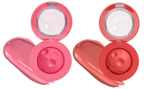 Lunar Blush Ball, matte Rouge-Creme, vielseitig verwendbar, aufbaubare Rouge für Wangen, Augen, Lippen, leicht, glatt, hochpigmentiert, leicht zu mischen, koreanische Rouge schaffen einen natürlichen