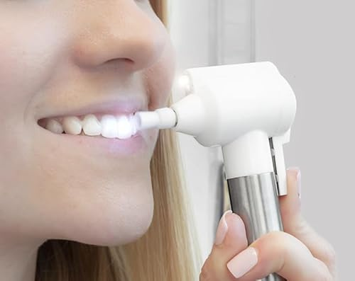 Blanchiment des Dents - Blanchisseur et Polisseur Dentaire Sans Fil avec LED et 9 Embouts de Polissage - Contre les dents jaune - Retrouvez le sourire. Straße Tech ®
