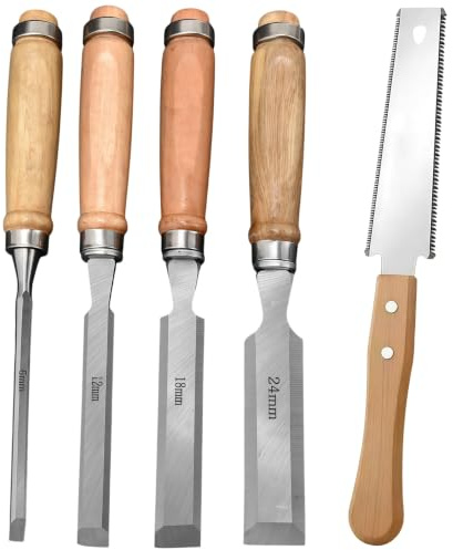 VIVIIHOO Stång set för trä och japansk såg handsåg träverktygsset med slagkåpa och ergonomiskt handtag för träbearbetning