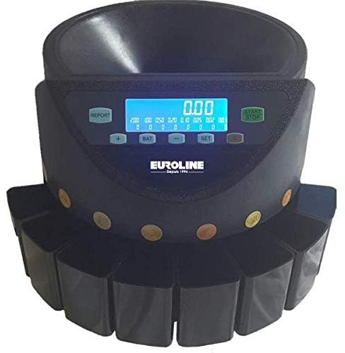 EUROLINE - Compteuse Trieuse Valorisatrice de pièces LCD - Black Premium - Garantie 2 ans France